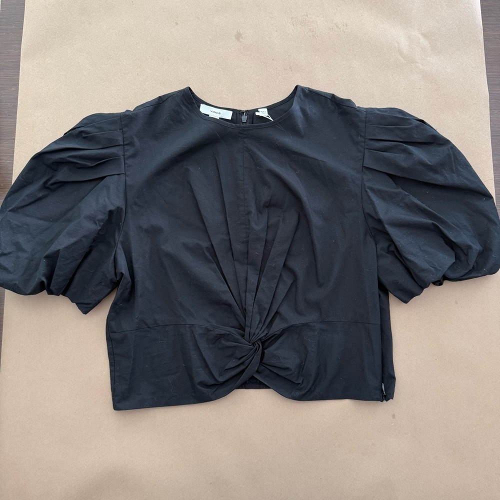 Vince Twist Knot Puff Sleeve Blouse NWT - Picture 6 of 8
